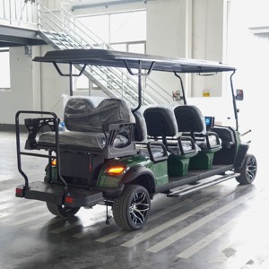 Voiture de golf verte à 8 places avec certification CE, <span class=keywords><strong>batterie</strong></span> au lithium 72V, longue autonomie - Product Image 5