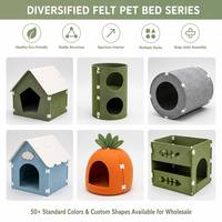 Panneau Acoustique en Fibre de Polyester Feutre PET Maison pour Chat Isolation Sonore Détachable pour Café pour Chats, Maison, Bureau Vente en Gros