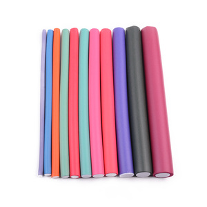 Fabrika doğrudan satış 24cm uzunluk Heatless kıvırma çubukları DIY kuaför araçları büküm Flex sünger kauçuk bigudiler - Product Image 4