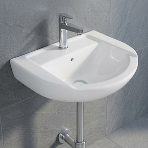 Lavabo de Cerámica Blanco de 18x12 para Baño, Cocina y Sala de Estar, Fabricado en India - Product Image 1