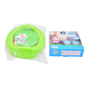 ที่นั่งกระโถนแบบพกพาพร้อมปีกสำหรับเด็ก 2-4 ปี โถฝึกขับถ่ายแบบพับได้ สีเขียว สีส้ม - Product Image 2