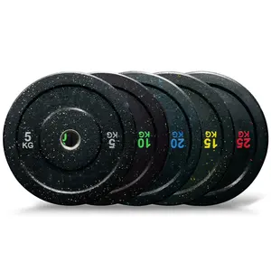 Hot Sale Weight Lifting Discs Rubber Plates Home Gym Fitness Equipment Full Rubber Barbell Weight Plates