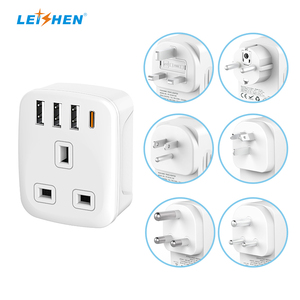 Adaptador de <span class=keywords><strong>Viaje</strong></span> para India y Sudáfrica, Enchufe de Pared con 2 Puertos USB de Carga Rápida, Tipo D, Cargador de <span class=keywords><strong>Viaje</strong></span> Portátil para India y Sri Lanka - Product Image 4