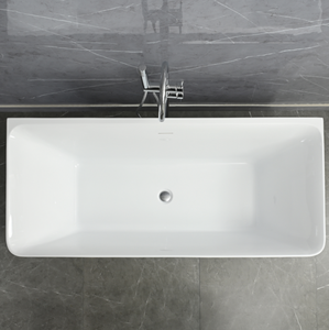 Moderna in acrilico CUPC CE Freestanding vasca da bagno meglio vendere forma rettangolare sottile bordo ammollo funzione per gli adulti - Product Image 4