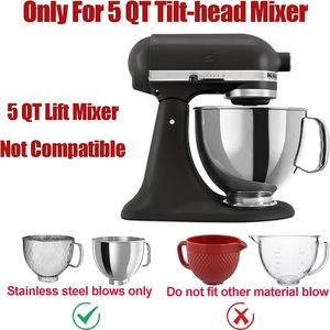 Revestimientos de silicona Herramientas para hornear y repostería Accesorios Revestimientos de cuencos de silicona para mezcladoras KitchenAid de 5 cuartos, <span class=keywords><strong>3</strong></span> revestimientos con tapas - Product Image 5