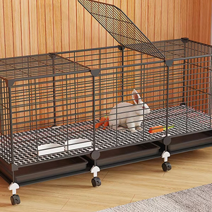 Cage d'élevage de lapins cochons hollandais extra large motif solide toilette automatique en plastique pour le nettoyage des excréments à usage domestique - Product Image 4