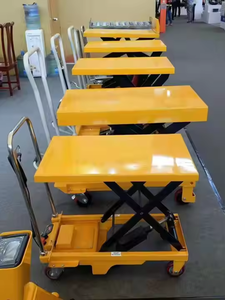 350kg 1580mm高リフティング高さ工場直販油圧ダブルシザーリフトテーブルプラットフォーム手動リフター - Product Image 3