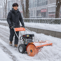 Machine multifonctionnelle autoportée pour le déneigement et le balayage, moteur à essence Loncin 196cc 6.5HP, pour allées