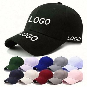 Gorra de Béisbol Personalizable 100% Algodón para Hombre y Mujer, Gorra Deportiva Ajustable con Bordado de Logotipo Simple, Material Negro - Product Image 1