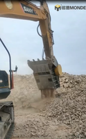 Bucket Crusher MONDE dengan Gigi Bucket untuk Konstruksi Kapasitas 1,15m untuk Excavator 30 hingga 40 Ton
