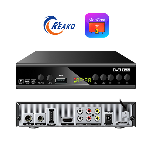 Hot Sale DVB-T2 FTA MeeCast HD Set Top Box with Wi-Fi/LAN and IP TV