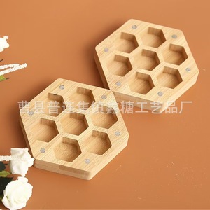 Caja de Almacenamiento de Dados de Madera, Forma Hexagonal, Color Madera Natural, Tipo Vertical, Organizador de Juguetes, Capacidad de 18L - Product Image 2