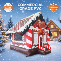 Château gonflable en PVC de qualité commerciale, thème cœur d'amour, installation facile, capacité de 300 kg, pour événements hivernaux, locations de vacances