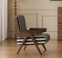 Chaise de canapé simple en bois massif vintage de style français chaise de salon design décontractée pour chambres d'hôtes hôtels réunions d'affaires