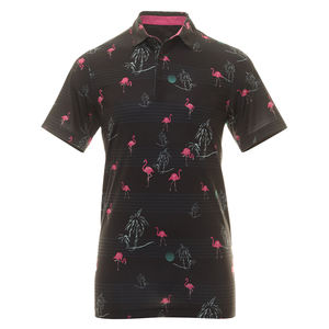 شعار مخصص تصميم الضلع بولو الرقبة الرسم الكامل جميع أنحاء ملابس الرجال الأمريكية الرجال الرطوبة ويفتل قمصان الغولف البولو - Product Image 6