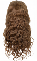 Perruque médicale en cheveux humains vierges européens, base en soie complète, transparente HD, sans colle, pour patients atteints d'alopécie ou de cancer, personnalisable en blond ou brun