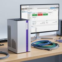 Mini PC NAS de 8 Núcleos 8845HS con Almacenamiento de 4 Bahías HDD, Doble LAN 10GbE, 96GB DDR5, Micro Servidor para Nube Privada y Servidor Multimedia