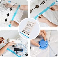 Sac de rangement à compression sac de scellage sous vide pliable anti-poussière sacs de rangement sous vide transparents avec pompe à main