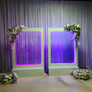 Furun ม่านน้ำหลากสี LED พื้นหลังสำหรับตกแต่งงานปาร์ตี้พื้นหลังน้ำตก - Product Image 3