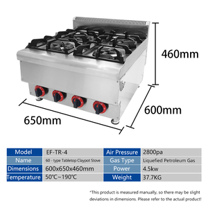 Réchaud multifonctionnel en acier inoxydable pour pot en terre cuite, alimenté au gaz, gain de temps pour les cuisines de <span class=keywords><strong>bistrot</strong></span> et les restaurants de restauration rapide - Product Image 2