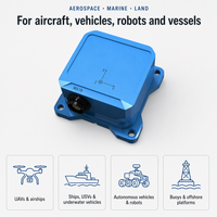 Système de référence d'attitude et de direction (AHRS) MEMS à faible coût, précision de 0,1° en inclinaison et de 0,5° en orientation, RS-232, RS-422, CAN, pour UAV, robots et applications marines