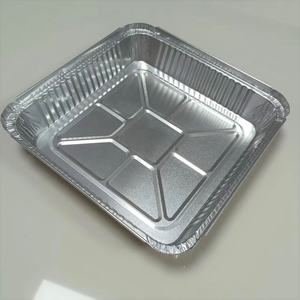 Monouso quadrato 9*9 "per uso alimentare foglio di alluminio contenitore per alimenti forno sicuro Sse foglio di alluminio vaschetta con coperchio di <span class=keywords><strong>carta</strong></span> per imballaggio alimentare - Product Image 5