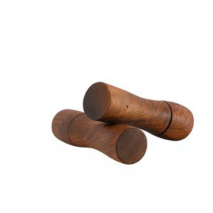 Molinos de Sal y Pimienta Ecológicos de Madera de Acacia, con Perilla Giratoria, Recargables, Manuales, de Empuje y Tracción - Product Image 1