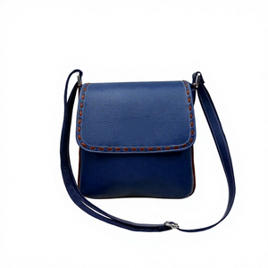 Sac à main de luxe en cuir véritable 100% imperméable de marque célèbre BS INTERNATIONAL, broderie, pierres, fermeture éclair, logo personnalisé - Product Image 4