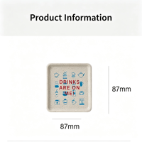 Sous-verres durables en grains de café recyclés, de qualité alimentaire, carrés, résistants à la chaleur, décor de table amusant pour la maison, le café, le bar