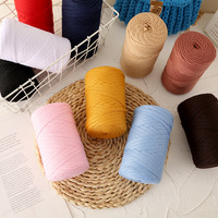 Fil fantaisie uni teint en masse, résistant à l'abrasion, haute ténacité, anti-boulochage, mélange polyester/acrylique, pour crochet manuel DIY