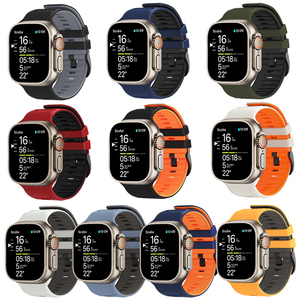 Bracelet pour <span class=keywords><strong>Apple</strong></span> <span class=keywords><strong>Watch</strong></span> 49mm 44mm <span class=keywords><strong>45mm</strong></span> 46mm 42mm, bracelet de <span class=keywords><strong>sport</strong></span> en silicone souple, Iwatch Série 11 10 9 8 <span class=keywords><strong>7</strong></span> SE3 6 5 Ultra 3 49mm - Product Image 5