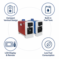 Hız Verimliliği Artıran Dikey Hepsi Bir Arada 5KW Dizel Isıtıcı 12V 24V 220V Üçü Bir Arada Güç Kaynağı Benzersiz Düşük Yakıt Tüketimi Kamyon Karavan Van Tekne için