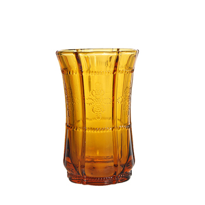 Verre à pied en verre ambré gaufré vintage pour vin, fête, mariage, bar - Product Image 5