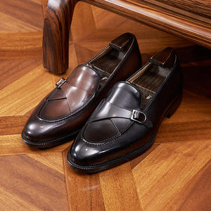 Zapatos transpirables de cuero genuino estilo británico para hombre, zapatos casuales con hebilla, zapatos de vestir y Oxfords de cuero para hombre al por mayor - Product Image 5