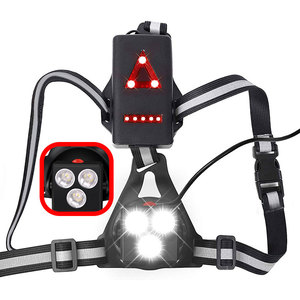 Lumière de <span class=keywords><strong>jogging</strong></span> portable USB extérieure professionnelle Sécurité sportive de nuit Lumière de poitrine à 3 modes avec source LED - Product Image 1