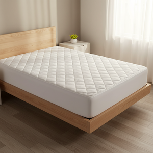 แผ่นรองกันเปื้อนแบบเย็บติดกัน ป้องกันสารก่อภูมิแพ้ หนา 3 นิ้ว ขนาดเตียงคู่ สีขาว - Product Image 1