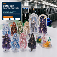 Hadiah untuk Penggemar Anime, Standee Akrilik Cetak UV & Offset, MOQ Rendah, Cetak Offset 5080 DPI, Langsung dari Pabrik, Foil Perak