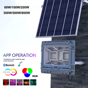 ไฟสปอร์ตไลท์ LED พลังงานแสงอาทิตย์ 500W กันน้ำ IP65 สำหรับสวนภายนอกอาคาร ตัวเรือนอะลูมิเนียม แสงสีขาวกลางวัน 5000K แบบติดตั้งบนพื้นผิว - Product Image 6