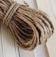 Çin'den toptan 100% doğal çevre dostu yuvarlak ham kenevir Sisal halat 3 Strand jüt Strand ambalaj örgülü halat
