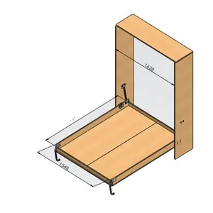 Easy Handling faltbare Schrank betten ohne Rahmen mit GAS SPRING D.I.Y KITS