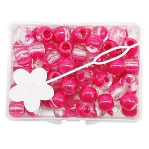 75 perles colorées pour cheveux, grand trou, acrylique transparent, perles jumbo pour <span class=keywords><strong>tresses</strong></span>, dreadlocks, accessoires pour cheveux d'enfants - Product Image 6
