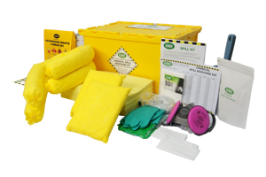 Kit anti-déversement de produits chimiques robuste SABER 45 litres avec conteneur haute résistance, kit d'urgence chimique robuste avec conteneur rigide - Product Image 3