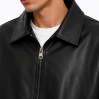 Veste en cuir PU pour homme avec rembourrage - Vêtement d'hiver décontracté et doux, coupe ample et régulière, manteau coupe-vent pour les trajets quotidiens