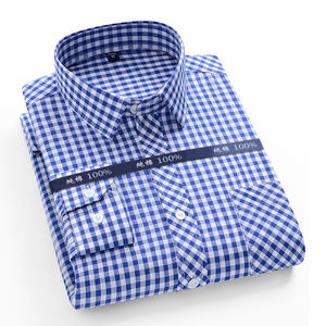 Camisa de Franela de Alta Calidad para Hombre OEM/ODM Nuevo Diseño de Manga Larga a Cuadros Teñida en Hilo para Otoño - Product Image 2