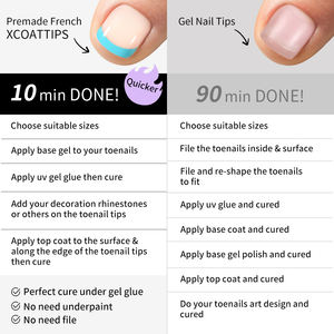 Vente en gros 120/150 pièces <span class=keywords><strong>faux</strong></span> <span class=keywords><strong>ongles</strong></span> artificiels français personnalisés bouts courts carrés colorés pointe française presse <span class=keywords><strong>sur</strong></span> <span class=keywords><strong>les</strong></span> <span class=keywords><strong>ongles</strong></span> des <span class=keywords><strong>pieds</strong></span> - Product Image 6