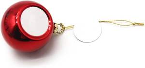 Boules de Noël en gros pour décoration d'arbre, boules de Noël vierges de 8 cm pour sublimation - Product Image 5