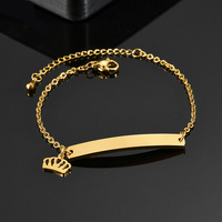 Pulsera de Acero Inoxidable Ajustable con Logotipo Personalizado, Chapada en Oro de 18K, Cadena de Eslabones Minimalista, Joyería para Hombre, Artículos de Regalo