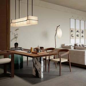 Juego Completo Personalizado de Muebles de Sala de Estar Estilo Chino Nuevo, Mueble de TV y Mesa de Madera para Uso Doméstico - Product Image 2