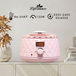 Lifestance Pink Wax <b>Warmer</b> 500ml Wax Heater Pot Digital Temperature Control Depilatory Wax <b>Warmer</b> Pot for Hair Removal - Product Image 4