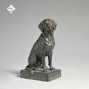 Sculpture de chien de chasse en bronze coulé grandeur nature pour la décoration de jardin, de parc et de paysage - Product Image 4